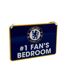 Chelsea FC #1 Fans Bedroom Door Sign (Blue/White) (One Size)
