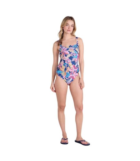 Haut De Tankini Motif/style Fleurs Femme Bleu Foncé Animal