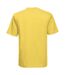 Mens ringspun cotton classic t-shirt yellow Russell