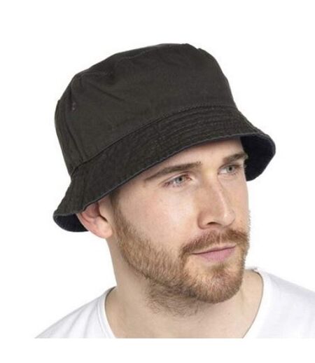 Tom Franks Mens Reversible Bucket Hat (Khaki/Navy)