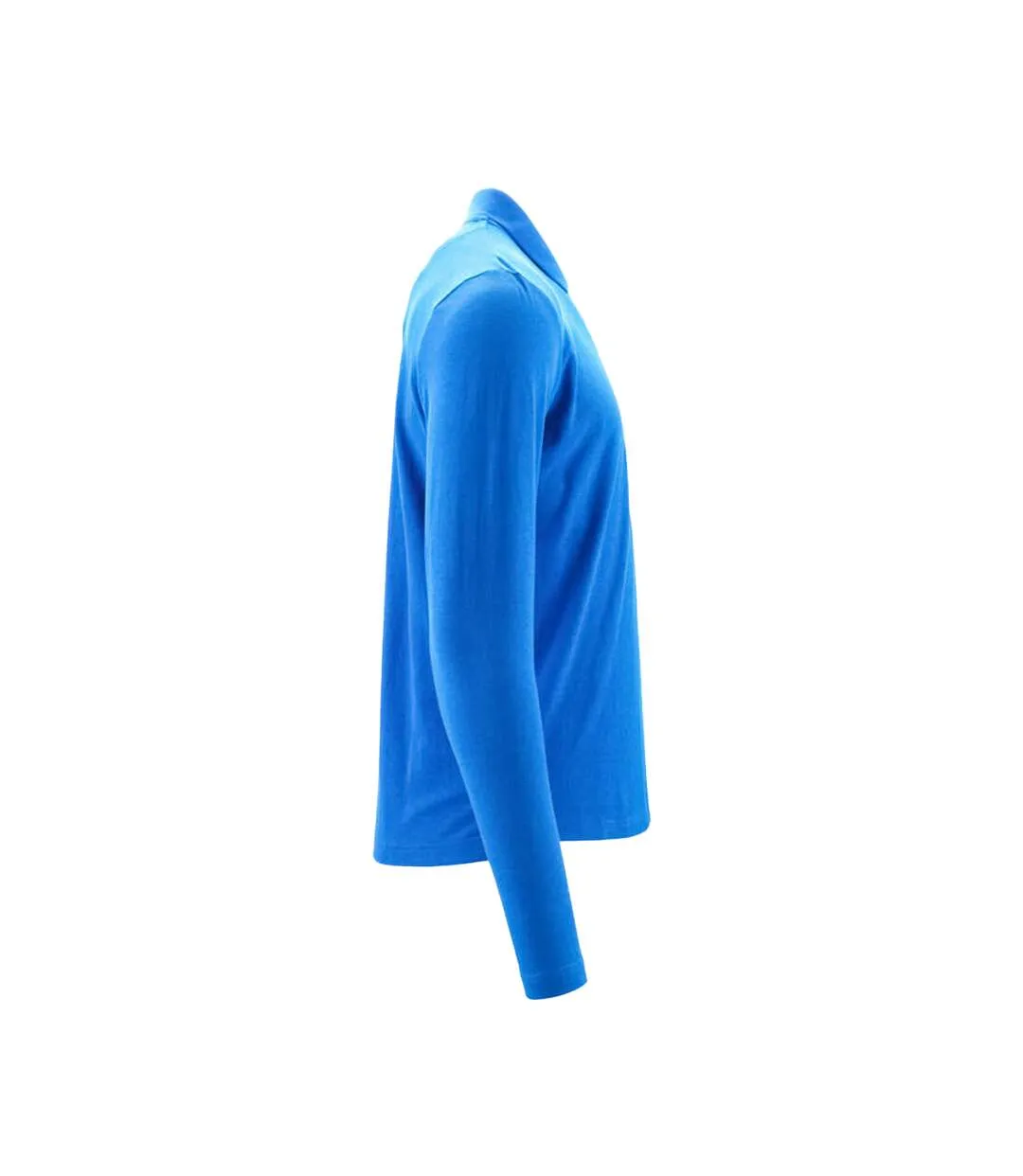 Mens Crossover Long-sleeved Polo Shirt Azure Blue Mascot-4