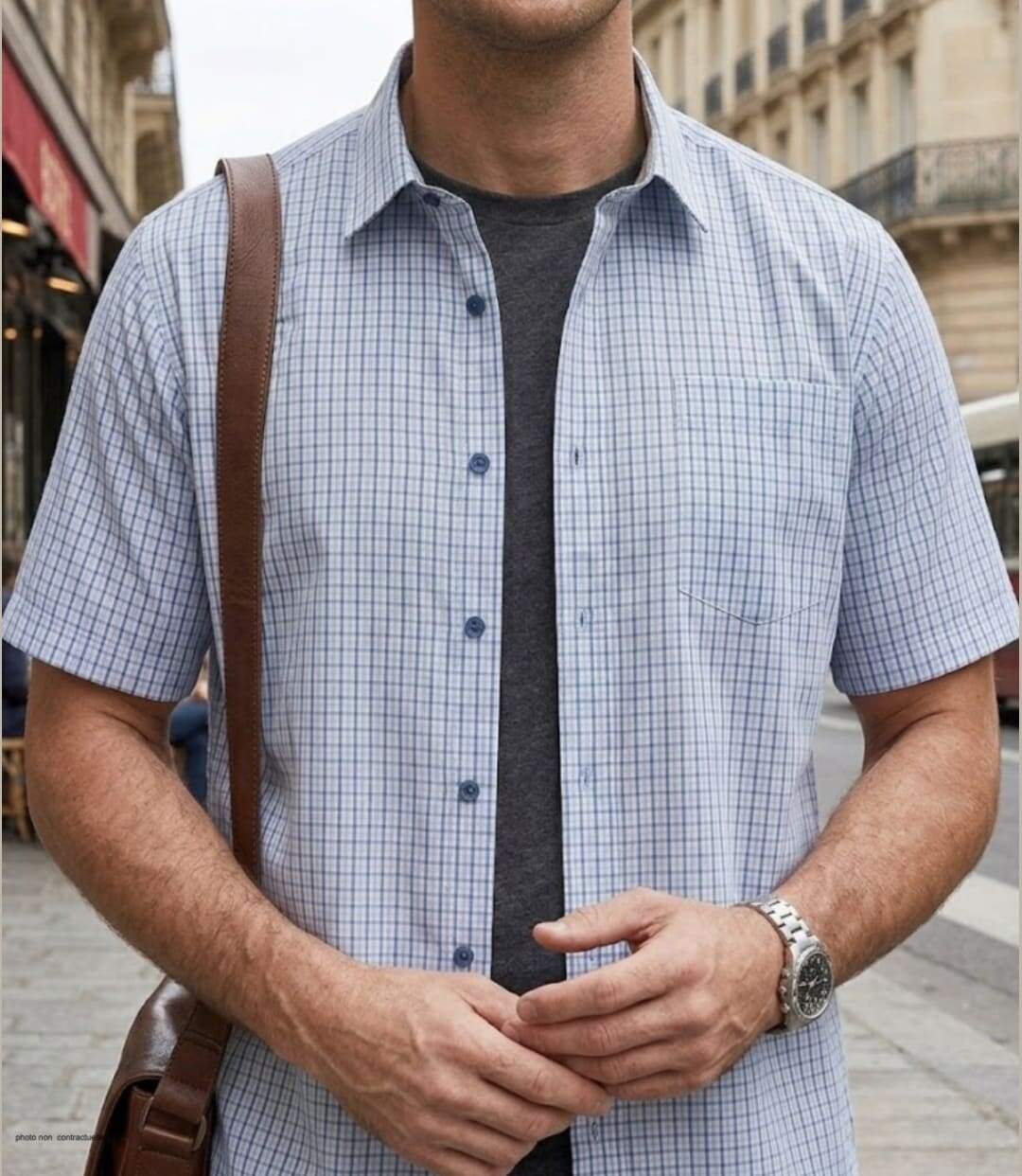 CHALLENGER CH4042 Chemisettes manches courtes : la fraîcheur et le style au quotidien-1