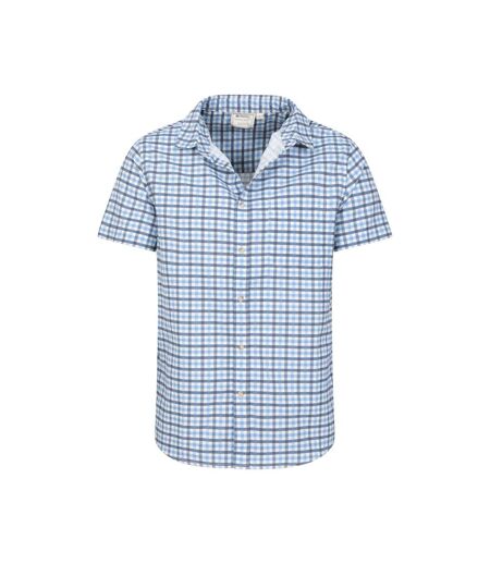 Mountain Warehouse Mens Checked Easy-Care Shirt (Blue) - UTMW919