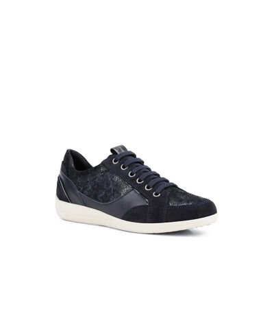 Geox Womens/Ladies Myria Leather Sneakers (Navy/Blue) - UTFS8182