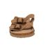 Claquettes Unies À Boucles Ajustables Femme Marron Clair Trespass-4