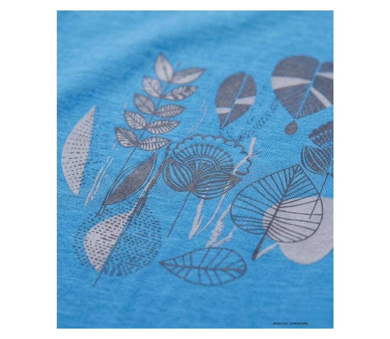 Tee-shirt MAYFLOWER TEEF2004A manches longues : la douceur du coton flammé bleu-4