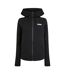 Womens/ladies Logo Hooded Regular Sweat Jacket  Black Puma-1