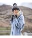 Ladies Winter Fleece Lined Cable Knit Thermal Snood Infinity Scarf-5