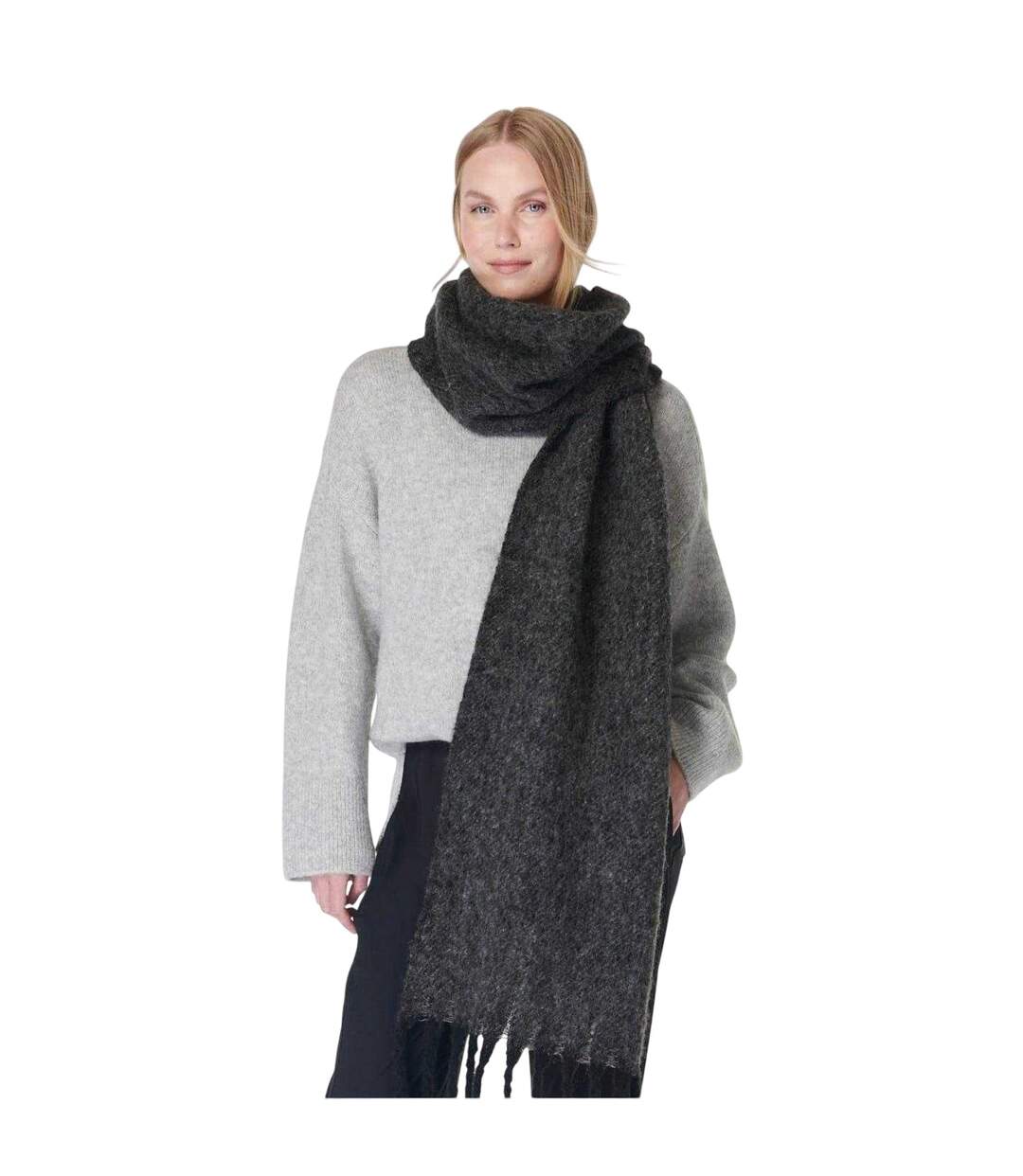 Chunky Knit Winter Scarf One Size Black Sweaty Betty-4