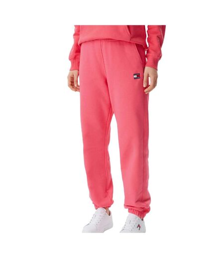 Jogging rose femme tommy jeans badge jogger - l