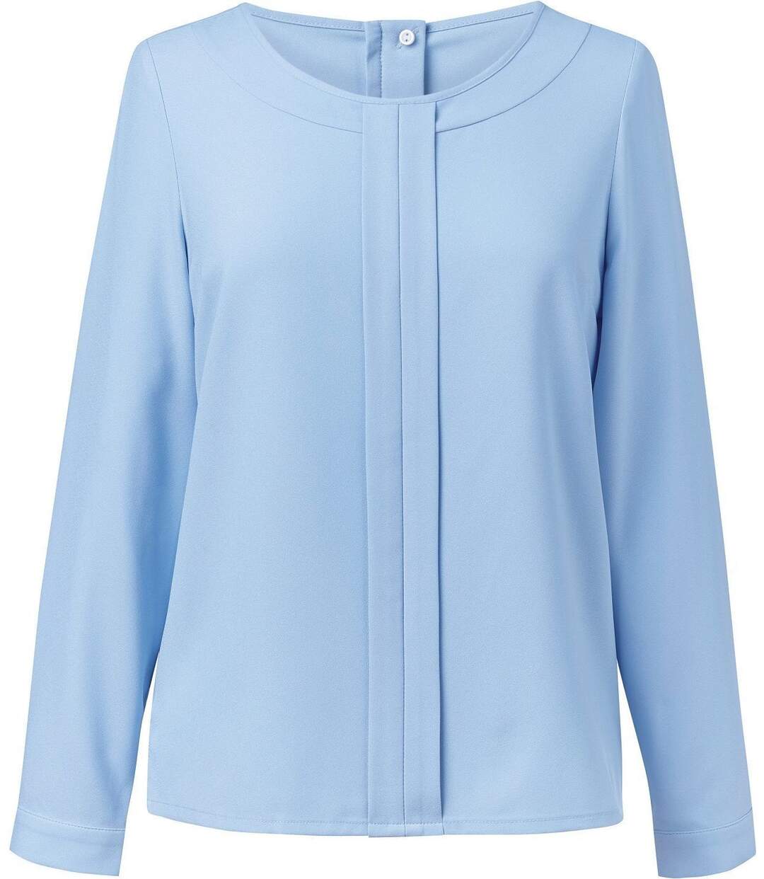 Blouse crêpe de Chine Riola - Femme - BT2279 - bleu ciel