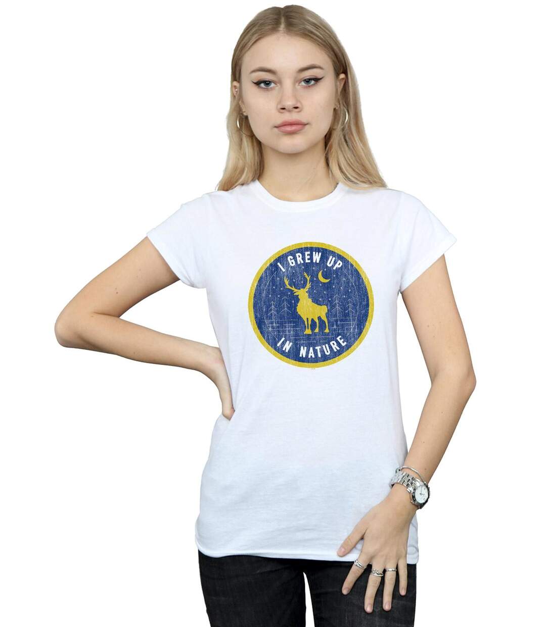 Disney Femme/Les femmes Frozen 2 Sven I Grew Up In Nature - T-shirt en coton (Blanc) - UTBI21698-2