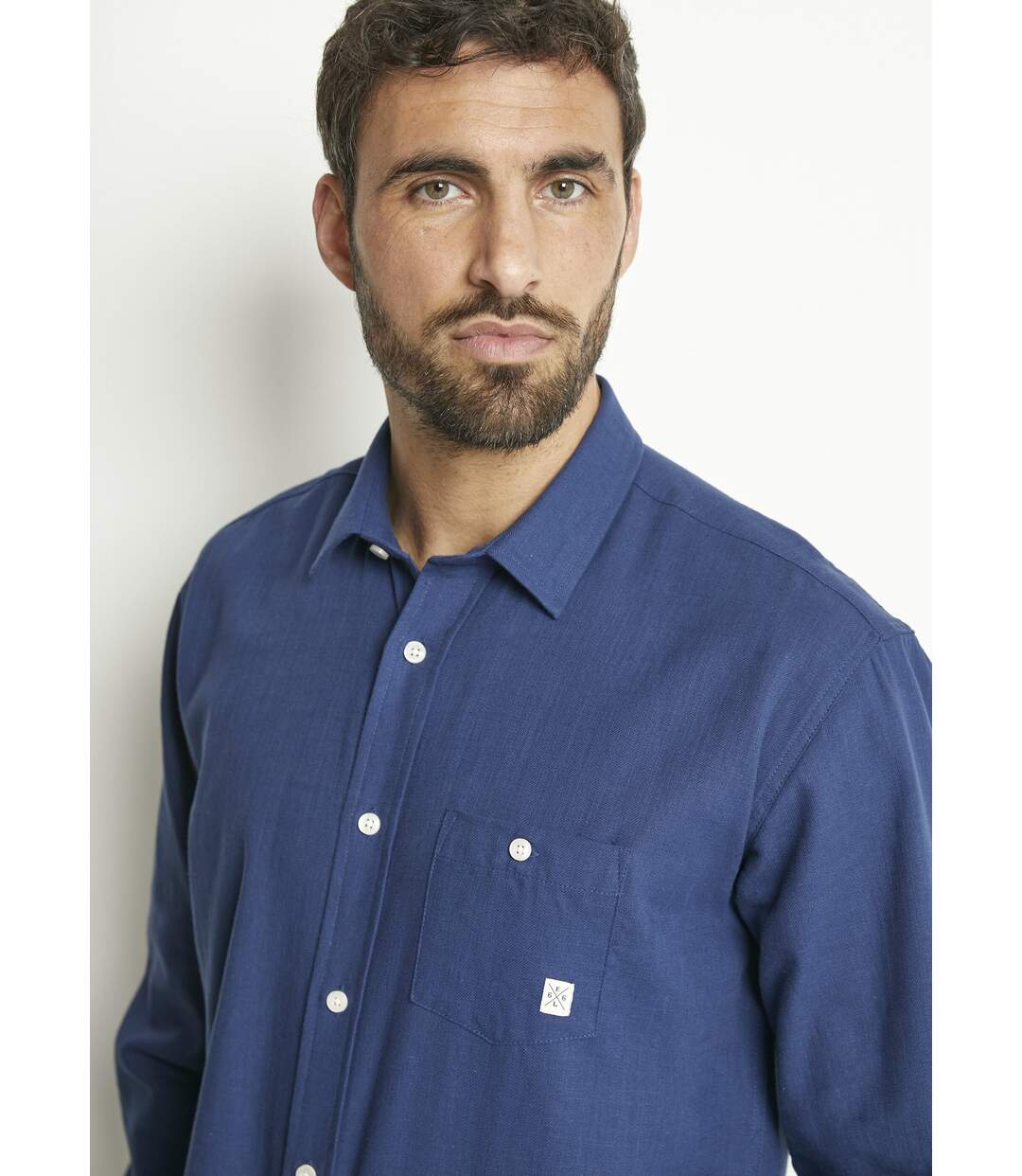 Chemise manches longues uni ou carreaux coton-4