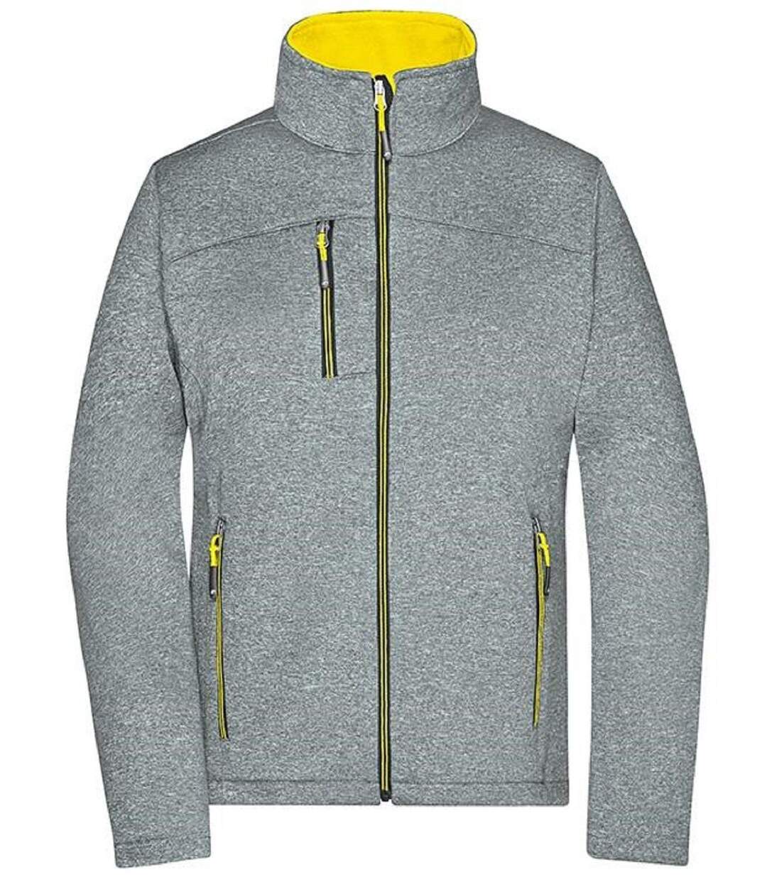 Veste softshell - Femme - JN1147 - gris chiné et jaune-2