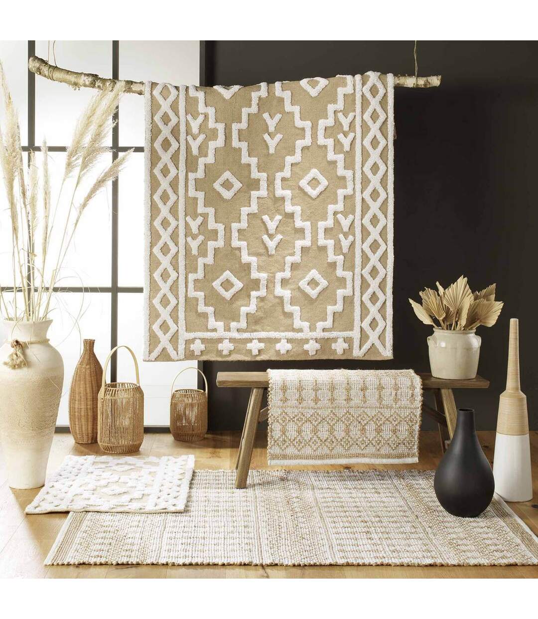 Tapis Déco en Jute Medine 120x170cm Naturel-4