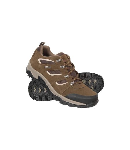 Mountain Warehouse Mens Voyage Suede Waterproof Walking Shoes (Brown) - UTMW1123