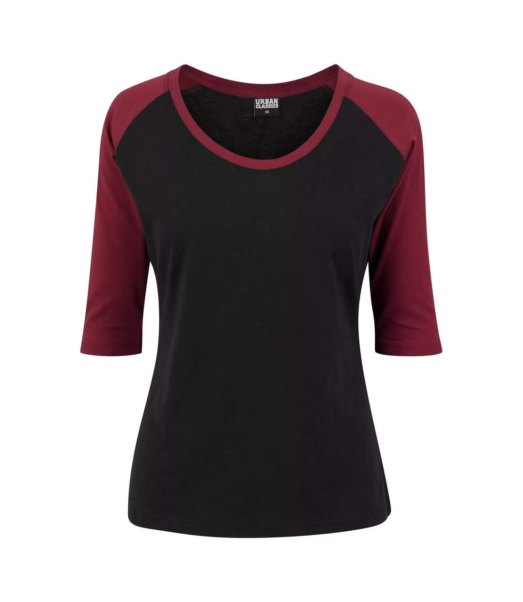 Haut Manches ¾ Motif/style Contrasté Femme Noir Bordeaux Urban Classics-1