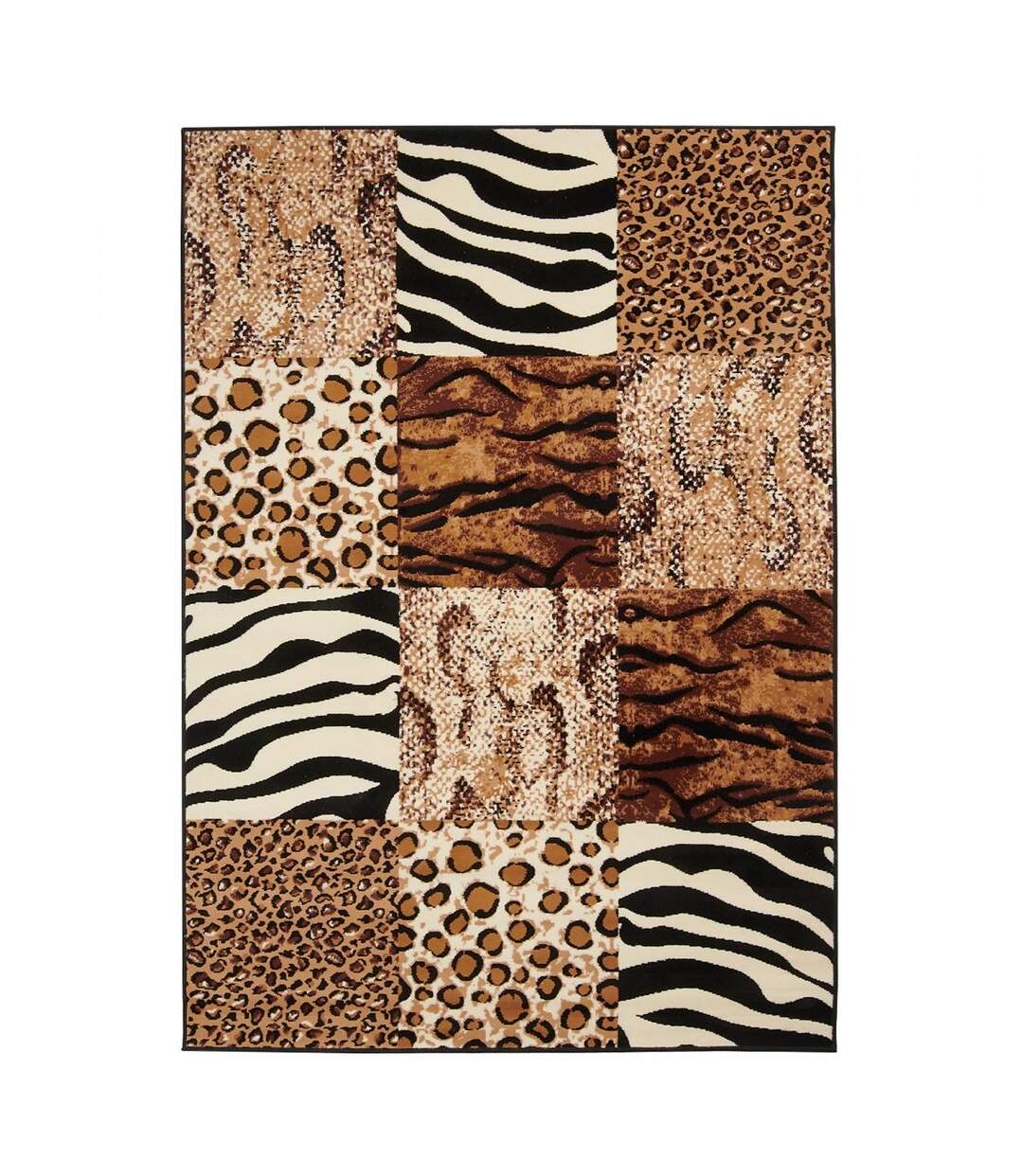 Tapis salon et chambre tissé motif animaux AF1 SAVANA-1