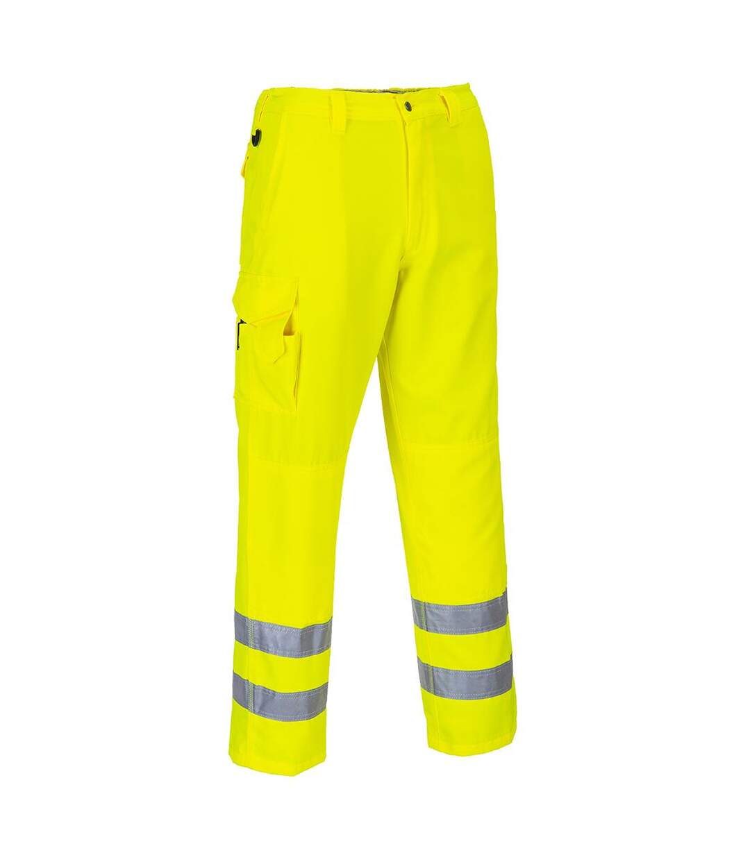 Mens hi-vis work trousers yellow Portwest-1