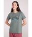 Womens/ladies sunrise organic loose fit t-shirt light khaki Mountain Warehouse-1