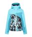 Dare 2B Womens/Ladies Determined Printed Insulated Waterproof Ski Jacket (River Blue/Capri) - UTRG8498