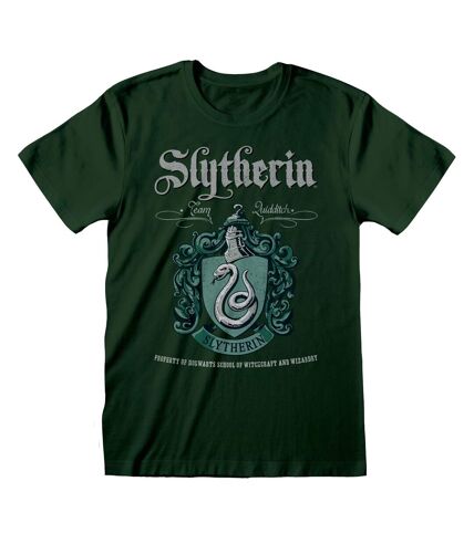 Harry Potter Unisex Adult Slytherin T-Shirt (Forest Green)