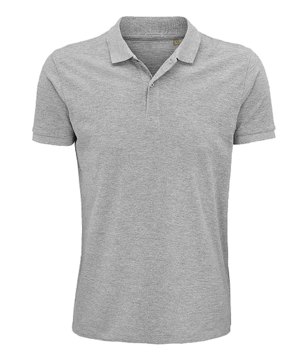 Polo manches courtes BIO - Homme - 03566 - gris chiné