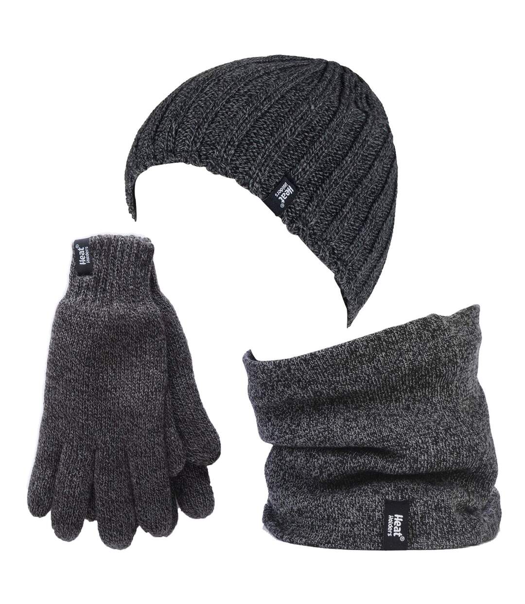 Heat Holders - Ensemble Bonnet Cache-cou Gants Polaire Thermique Homme-1