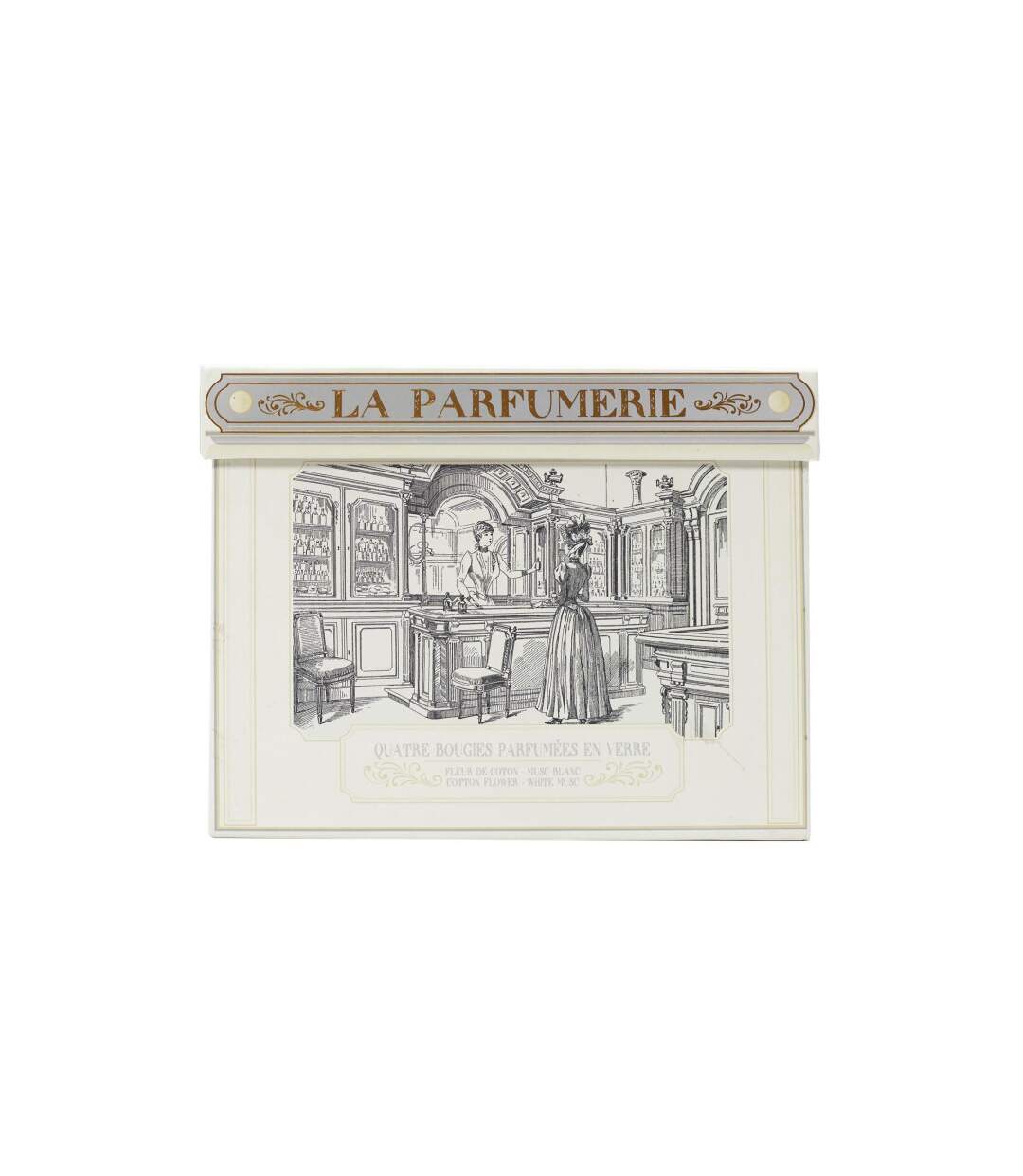 Coffret 4 Bougies Parfumées Parfumerie 35g Blanc-5