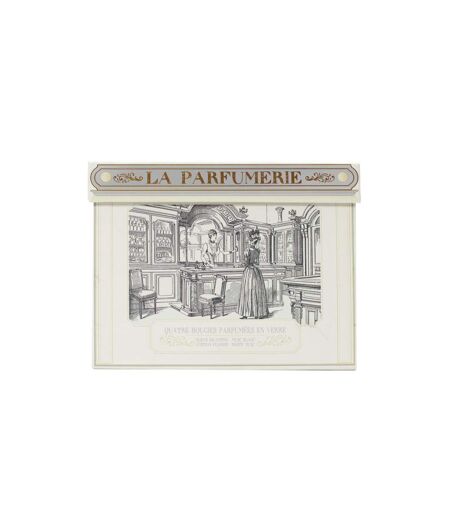 Coffret 4 Bougies Parfumées Parfumerie 35g Blanc