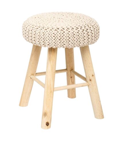 Tabouret en maille Suzette - H. 43 cm