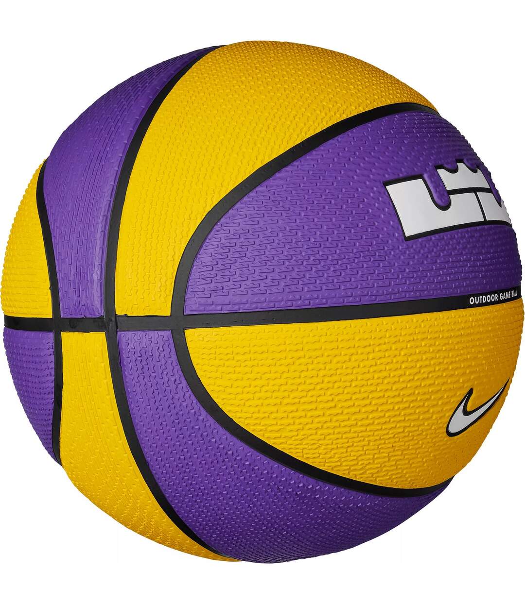 Ballon de basket playground 2.0 lebron taille 7 jaune / violet Nike-2