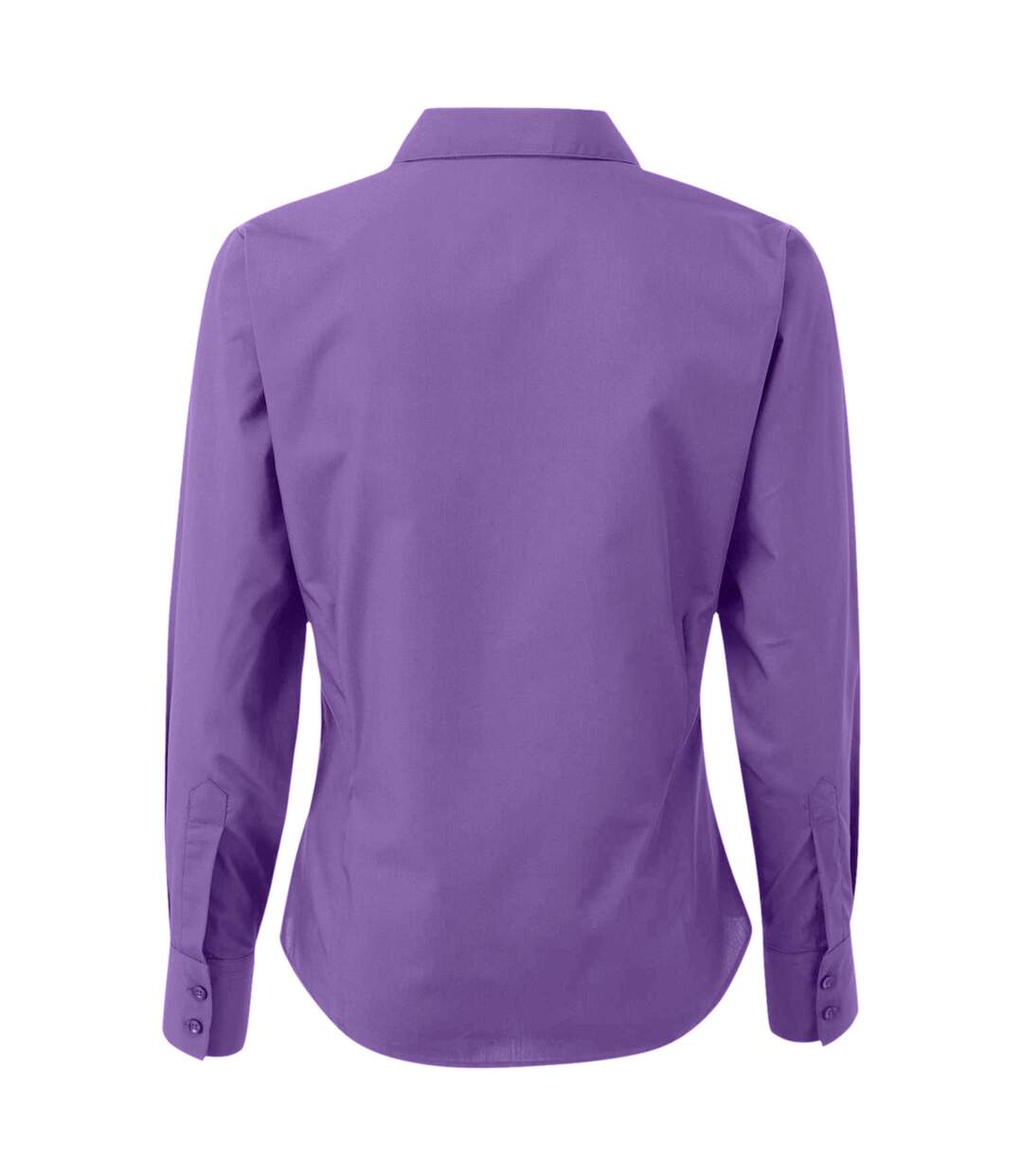 Womens/ladies poplin long-sleeved blouse rich violet Premier