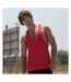 Skinnifit Mens Plain Sleeveless Muscle Vest (Bright Red) - UTRW4741