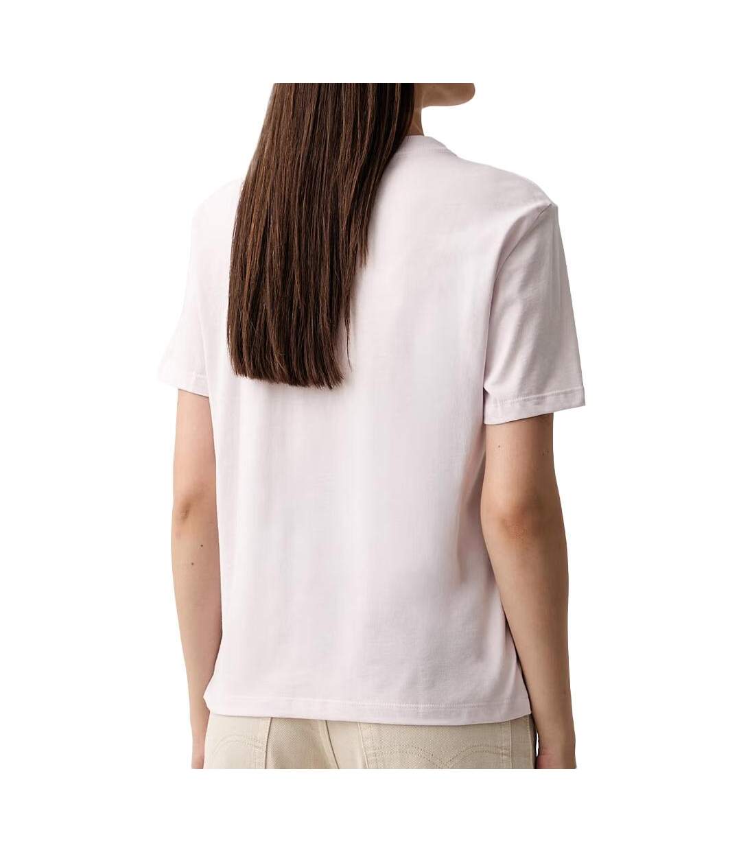 T-Shirt blanc femme calvin klein jeans varsity-2
