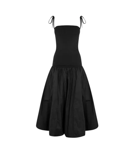 Robe Mi-longue Alexa Femme Noir AmyLynn