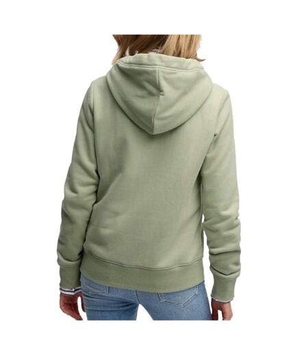 Sweat vert femme superdry essential logo ziphood hb