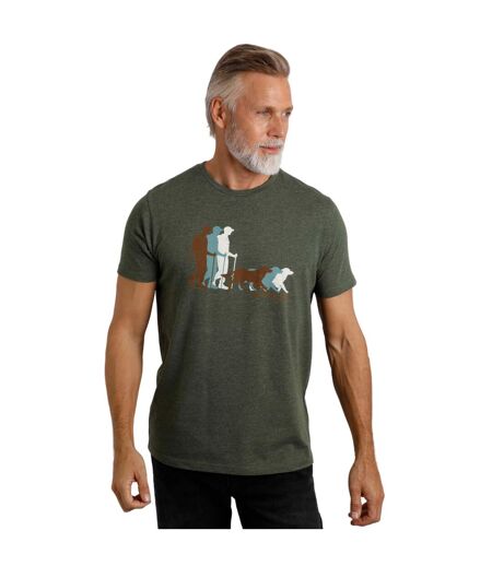 T-shirt man's best friend homme vert kaki Weird Fish Weird Fish