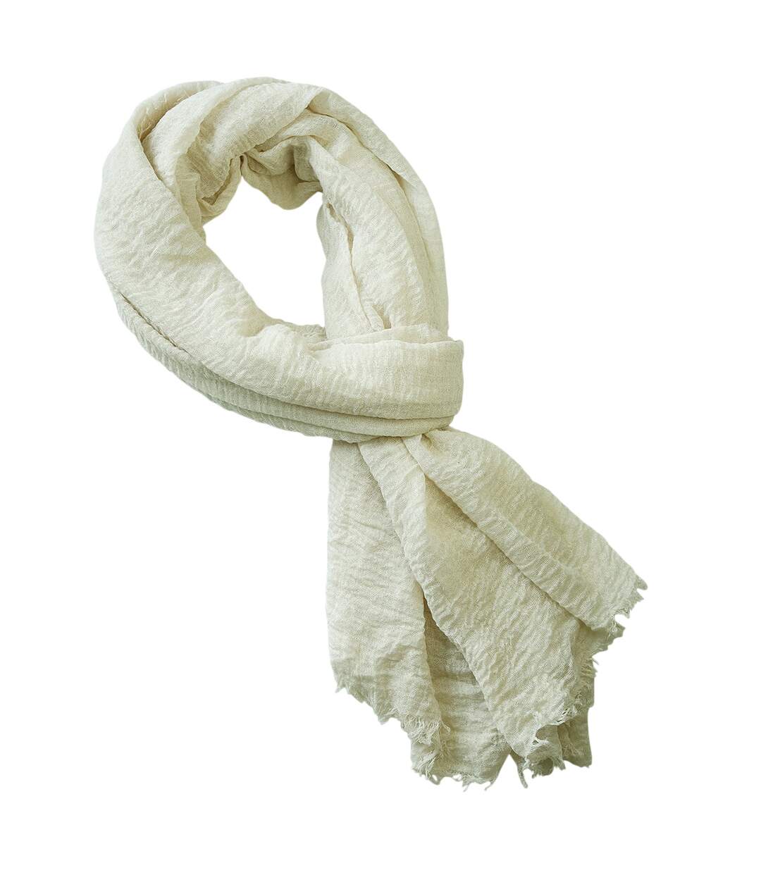 Cheche froissé uni écharpe foulard Homme Femme-1