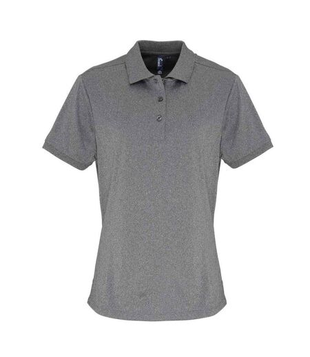 Polo coolchecker femme gris chiné Premier