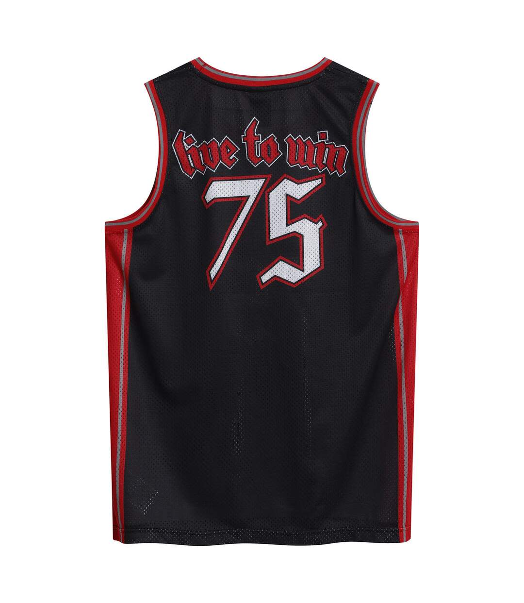 Mens Motorhead Basketball Jersey Black Red Amplified-2