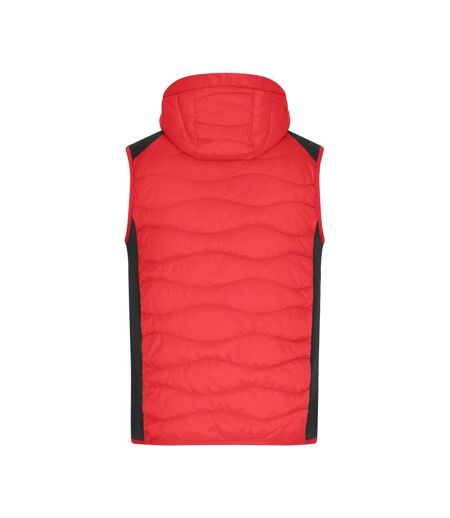 Veste Sans Manches Homme Rouge Noir James And Nicholson