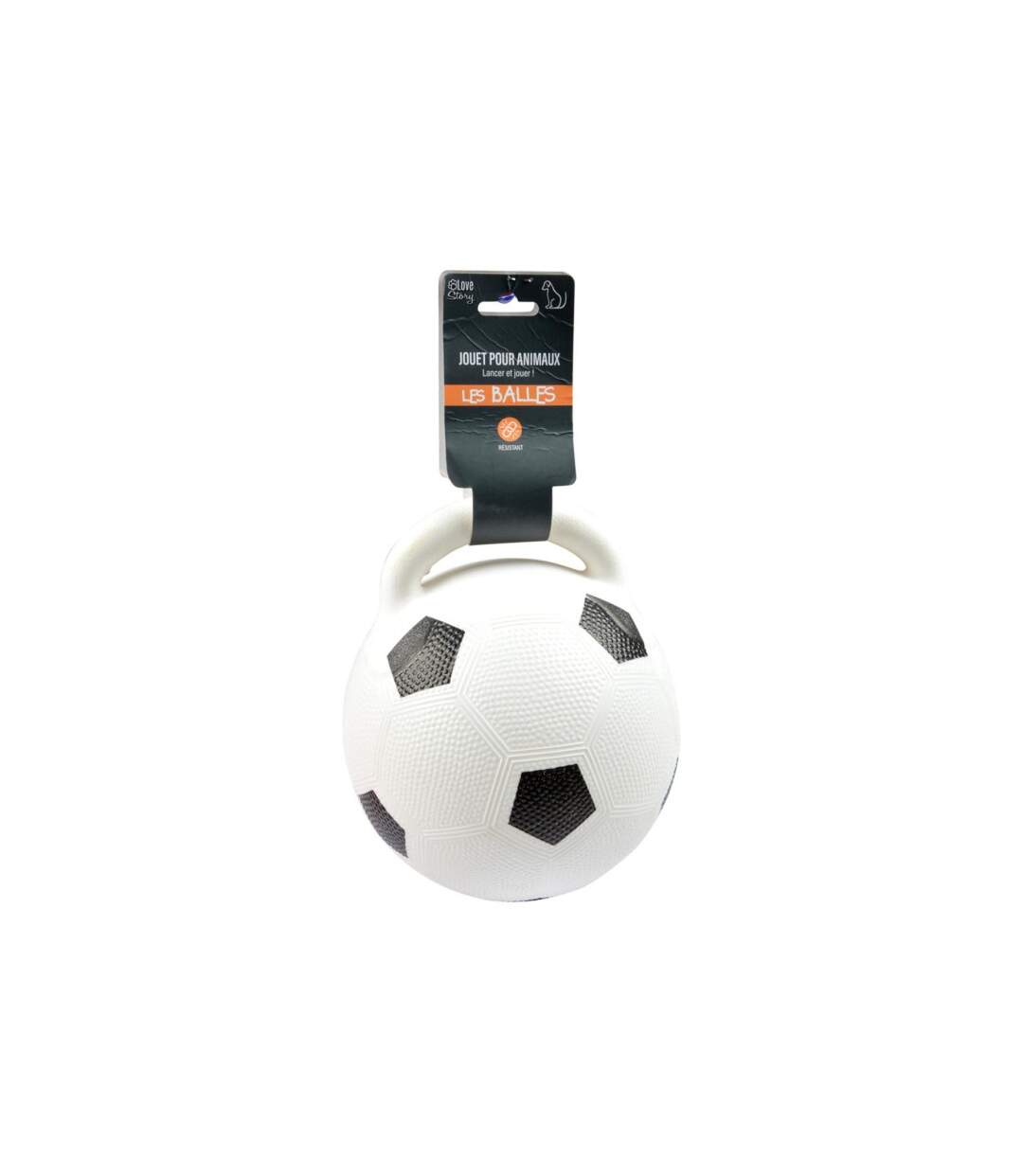 Jouet pour Chien Ballon de Foot 20cm Blanc & Noir-4