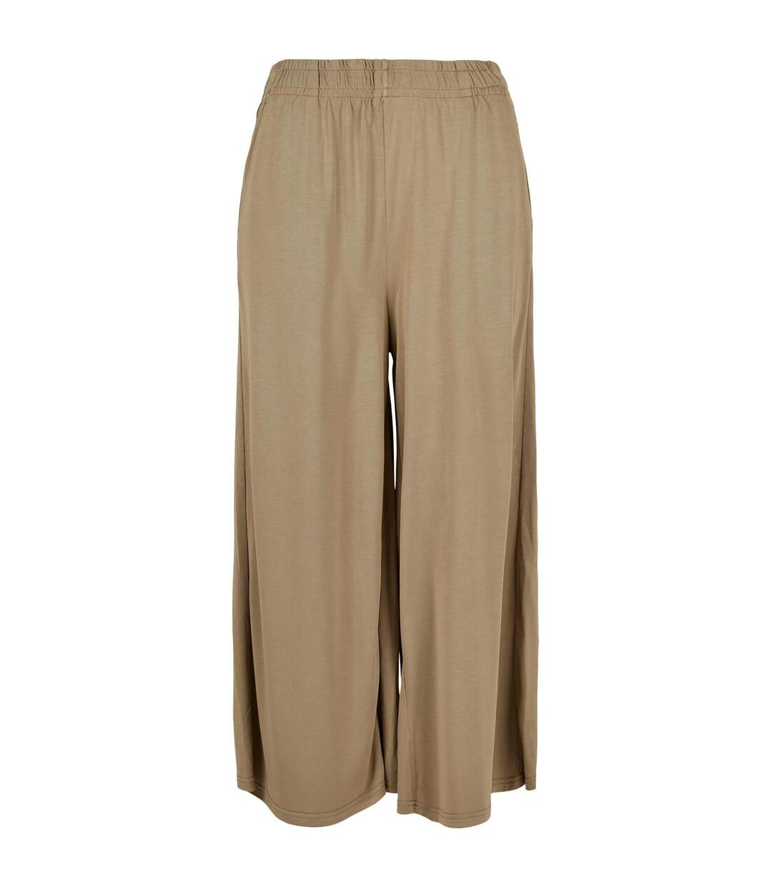 Womens/ladies Modal Culottes Khaki Brown Urban Classics-1