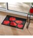 Tapis Déco Imprimé Coquelicots 40x60cm Noir & Rouge-4