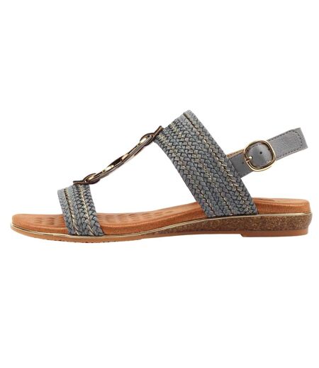 Sandales Mila Femme Gris Foncé Lunar