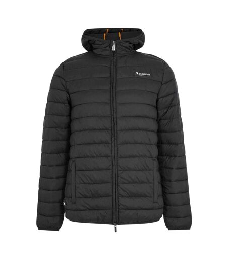 Mens Logo Puffer Jacket Black Aquascutum