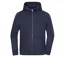 Sweat à capuche zippé oversize unisexe - 8043 - bleu marine-1