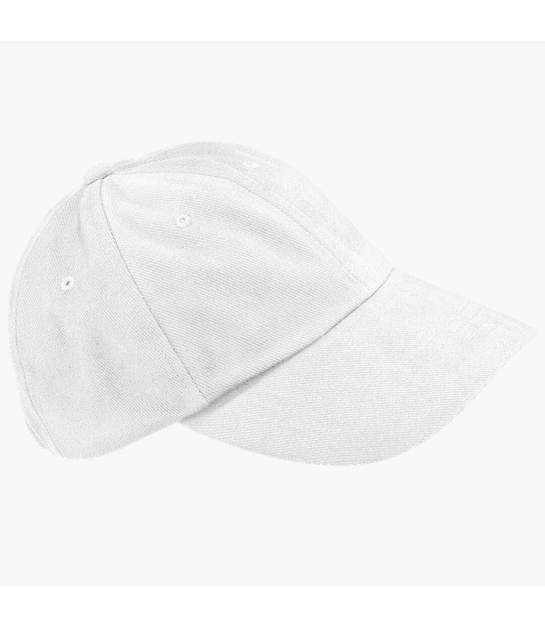 Casquette de baseball 100% coton épais adulte unisexe blanc Beechfield