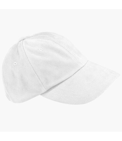 Beechfield Unisex Low Profile Heavy Brushed Cotton Baseball Cap (Pack of 2) (White)